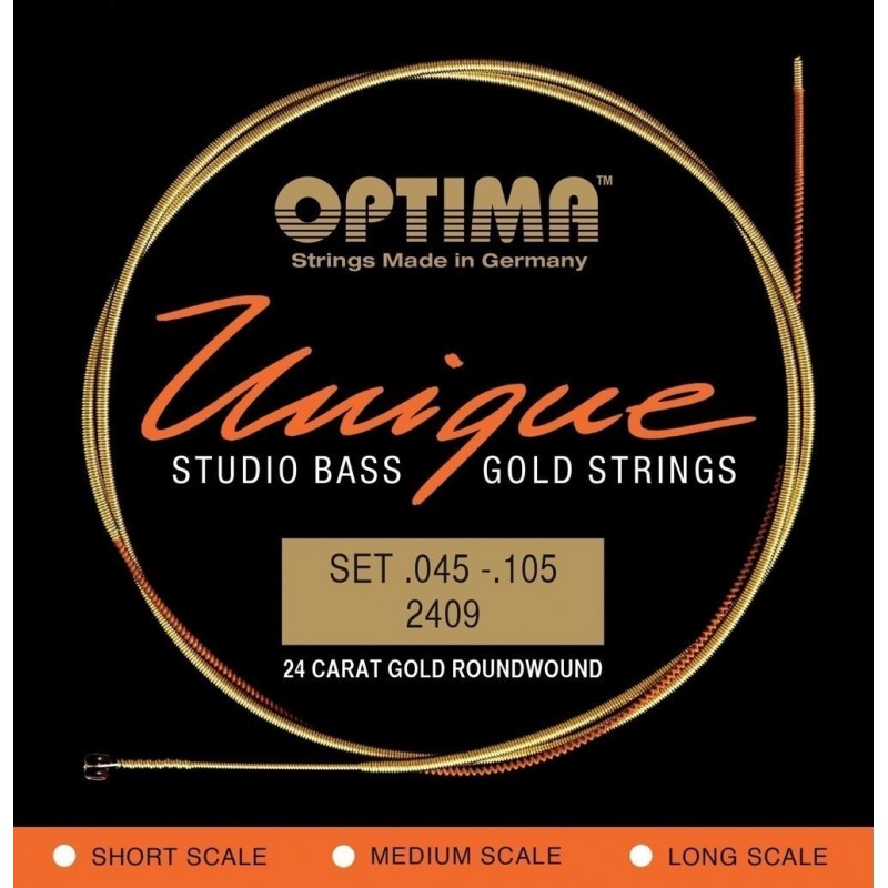 Optima 7166733 Struny do basu Unikalne struny Studio Gold Strings